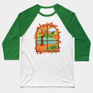 Fall Window Baseball T-Shirt